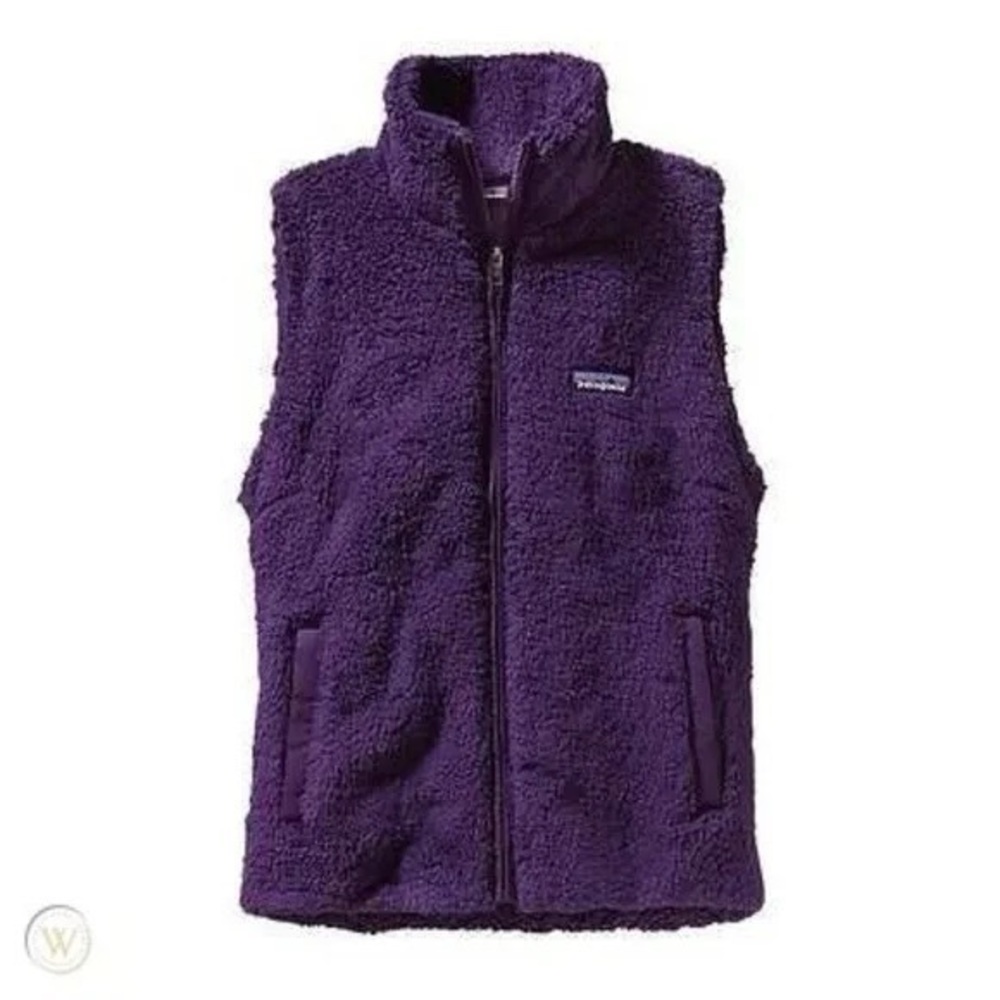purple Patagonia vest fleece